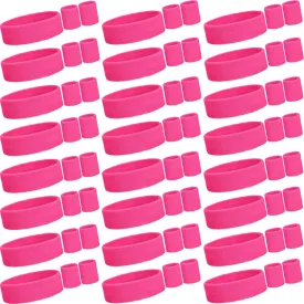 72 Pcs Neon Sweatbands Set 24 Pcs Athletic Headband 48 Pcs Tennis Gymnastics Wristbands International Countries Sports Games Competitions for Men Women Party Supplies