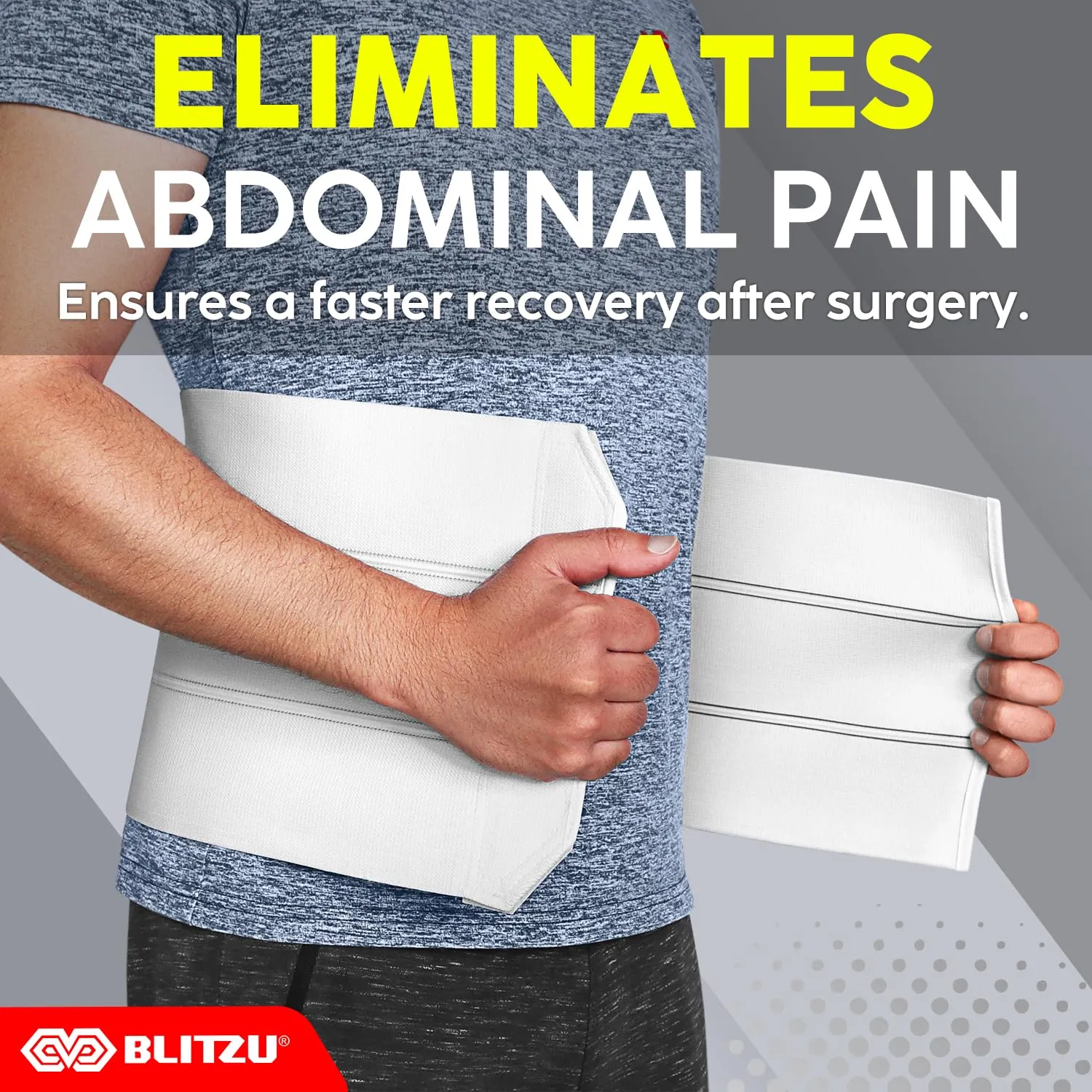 Abdominal Binder for Women & Men Post Surgery Recovery, 9 inch 3 Panel Waist Compression Band, Wrap Support for Bariatric, Belly, Stomach, Postpartum, Hernia, Latex-free, Breathable Fabric. Nude XXL