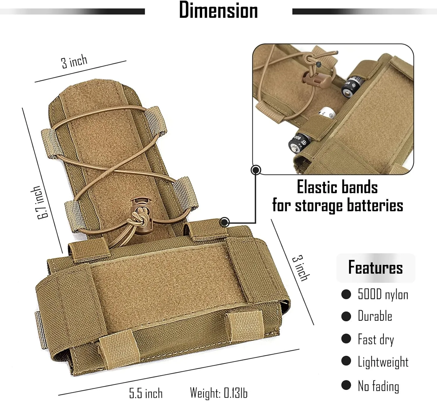 ACTIONUNION Tactical Airsoft Helmet Battery Pouch Counterweight Pouch