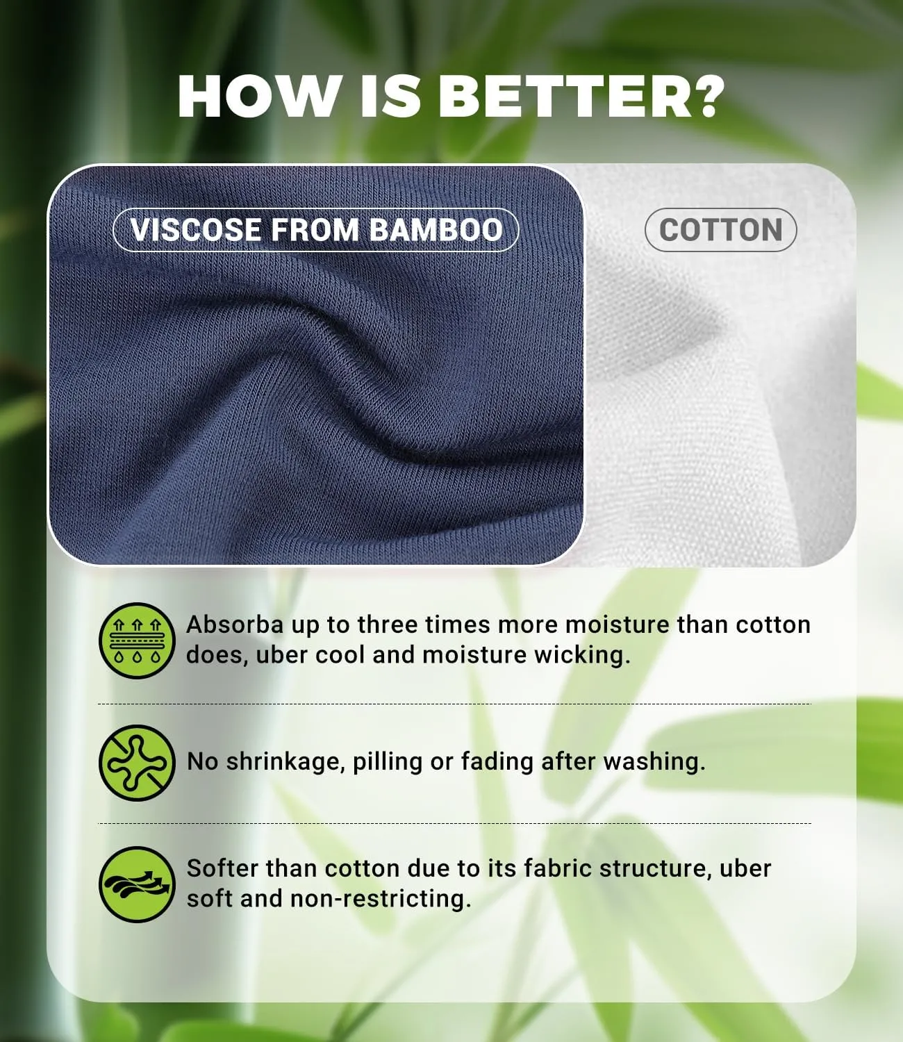 BAMBOO COOL Women's Underwear High Waisted Briefs Full Coverage Soft and Breathable Panties, 5-Pack