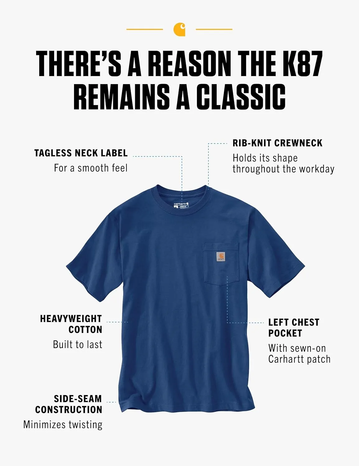 Carhartt Men's K87 Loose Fit Workwear T-Shirt