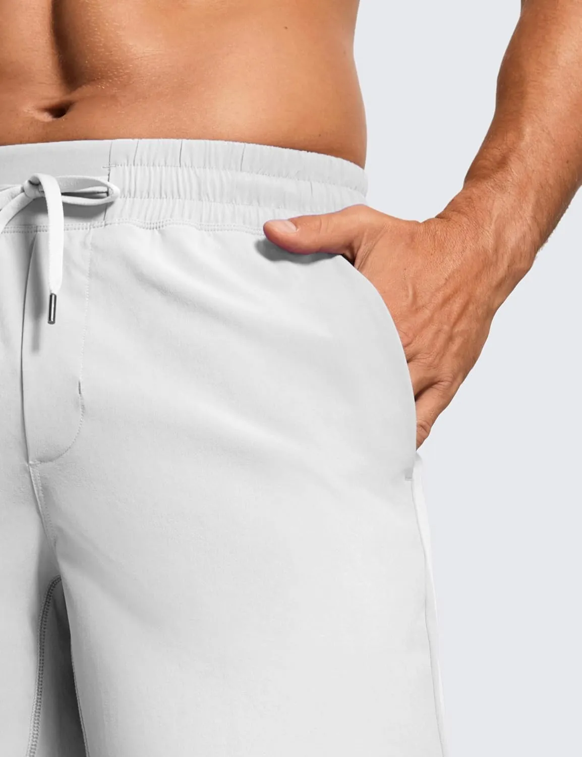 CRZ YOGA Men's Linerless Workout Shorts - 7'' Quick Dry for Running Sports Athletic Gym with Pockets