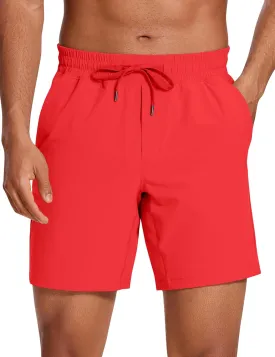 CRZ YOGA Men's Linerless Workout Shorts - 7'' Quick Dry for Running Sports Athletic Gym with Pockets