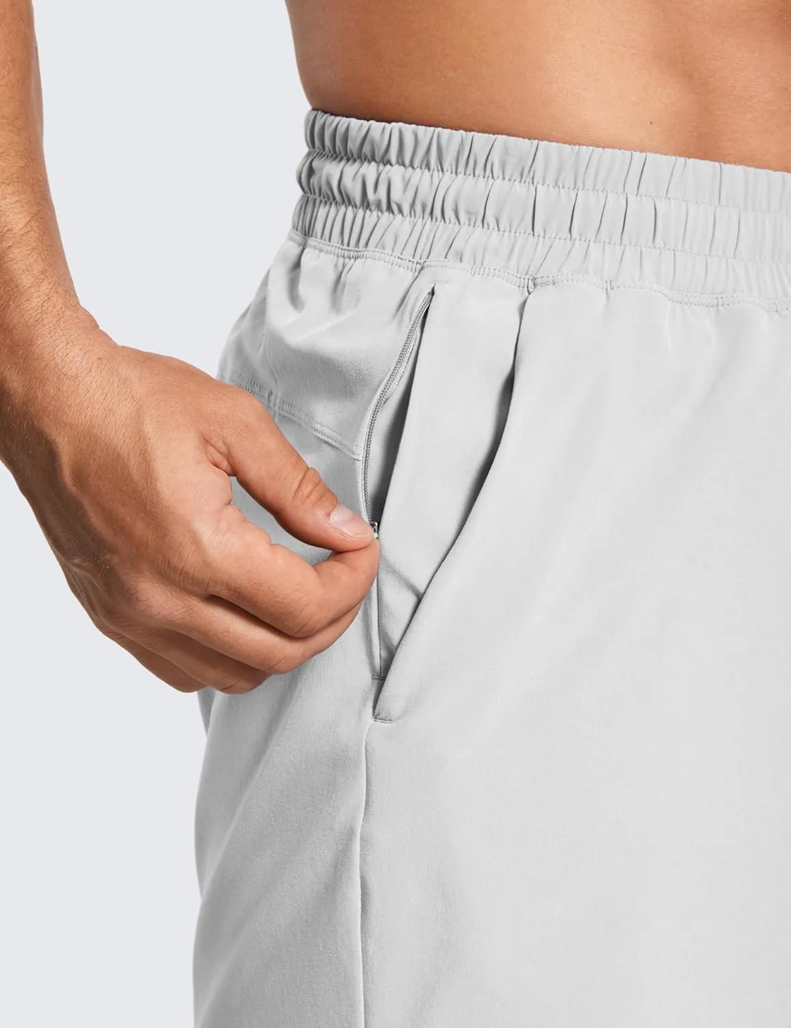 CRZ YOGA Men's Linerless Workout Shorts - 7'' Quick Dry for Running Sports Athletic Gym with Pockets