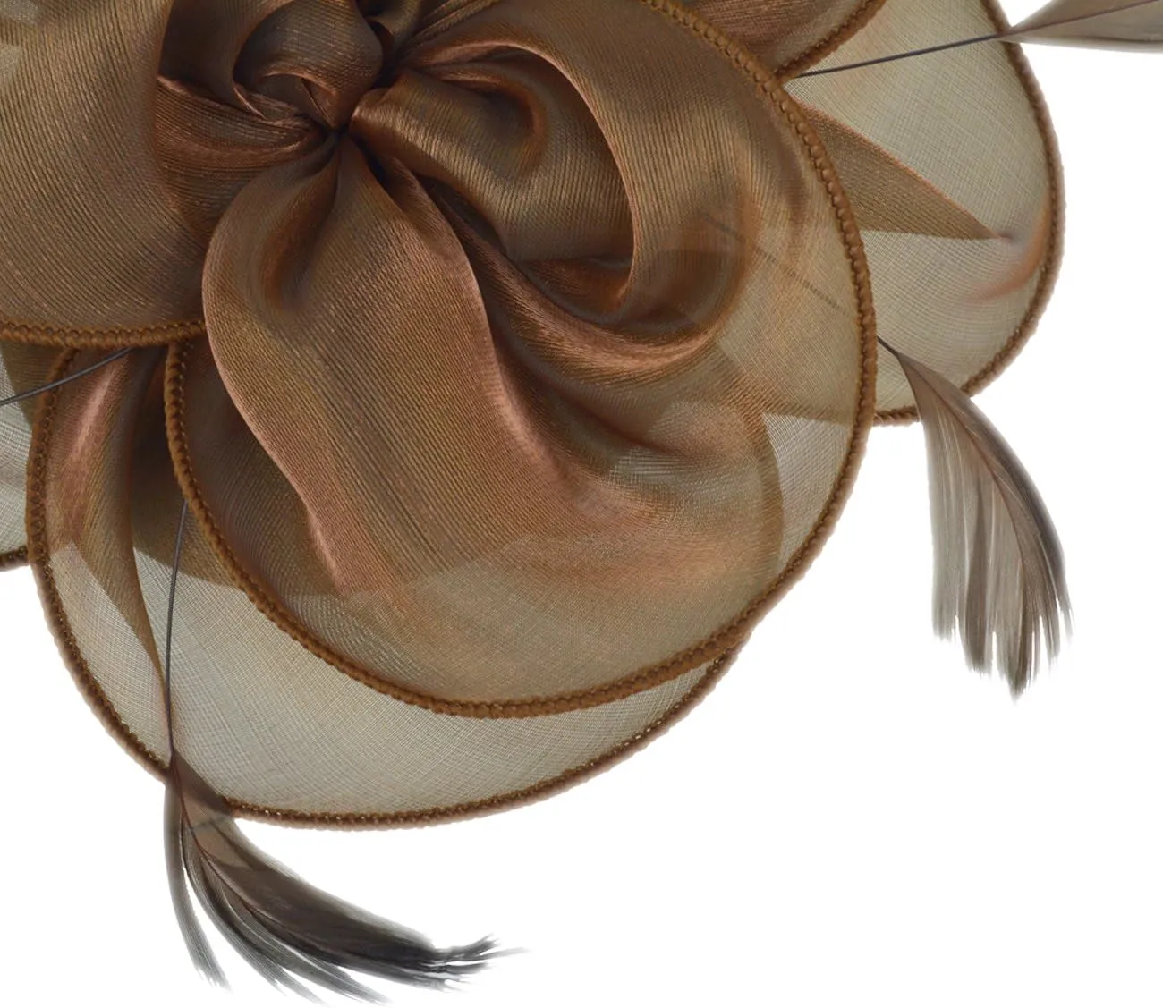 DRESHOW Fascinators Hat Tea Party Headwear Ribbons Feathers on a Headband and a Clip for Girls and Women
