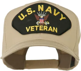 e4Hats.com US Navy Veteran Military Patched High Profile Cap