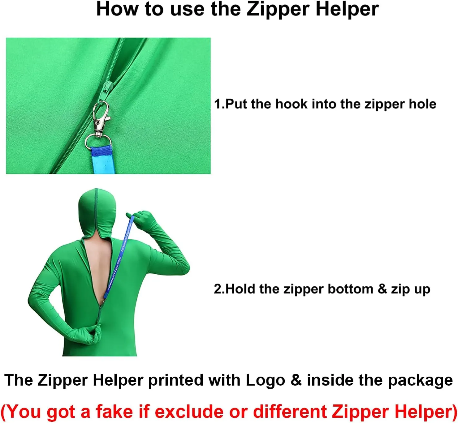 Full Bodysuit Include Zipper Helper Unisex Spandex Stretch Adult Costume Zentai Disappearing Man Body Suit