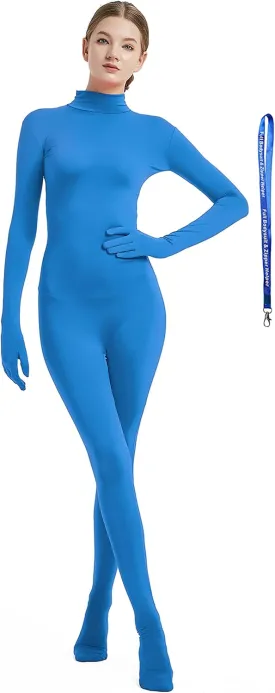 Full Bodysuit Include Zipper Helper Womens Costume Without Hood Spandex Zentai Unitard Body Suit