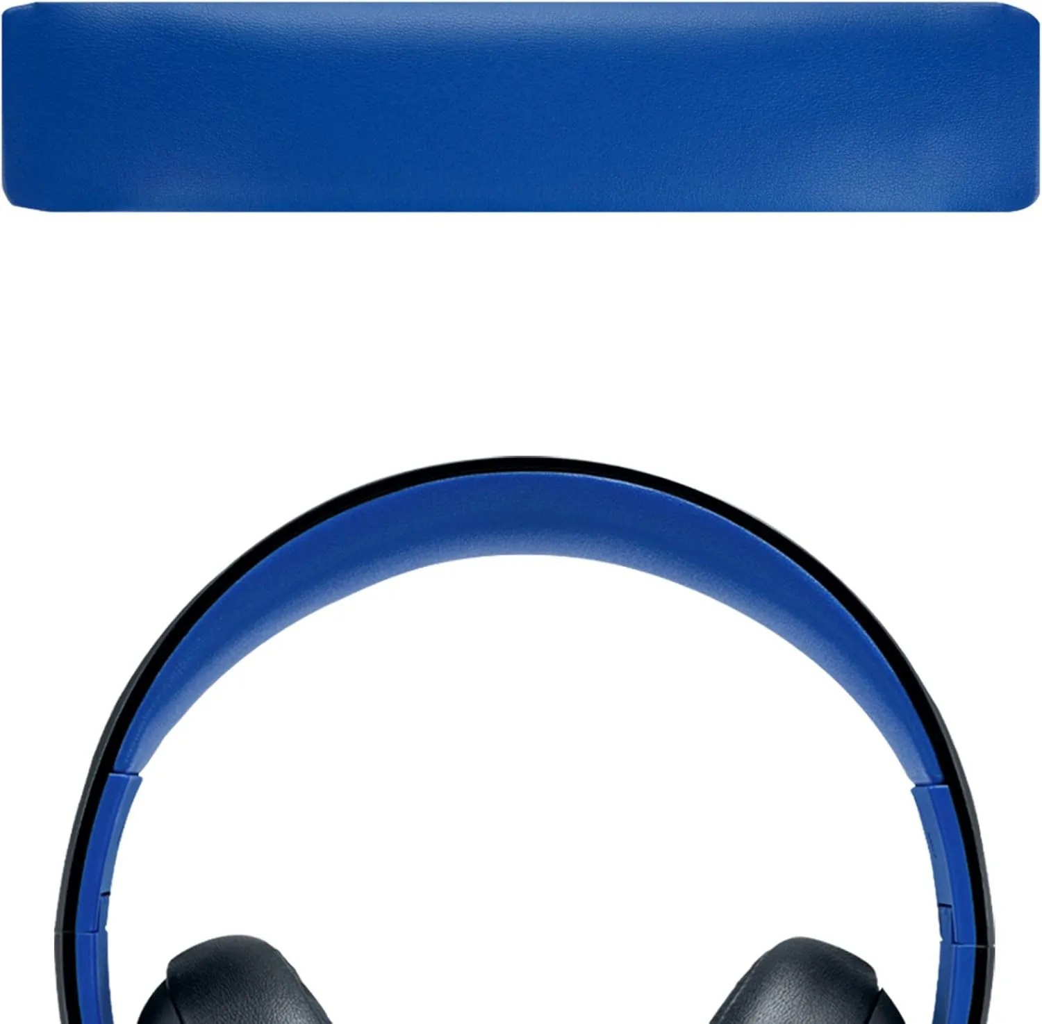 Geekria Protein Leather Headband Pad Compatible with Gold Wireless Stereo Headset PS3 PS4 CECHYA-0083, Headphones Replacement Band, Headset Head Cushion Cover Repair Part