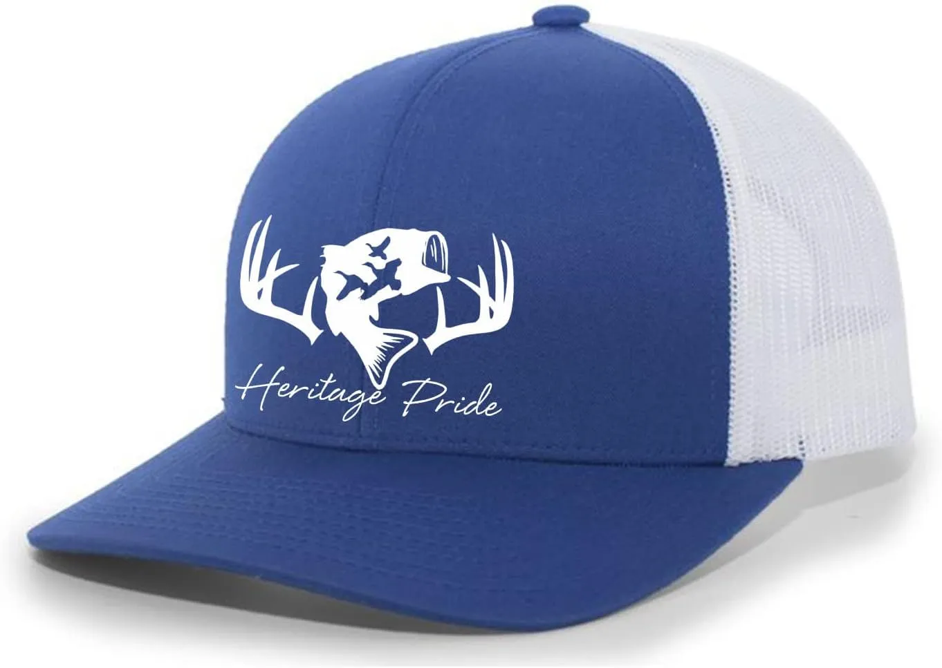 Heritage Pride Deer Hunting Fishing Duck Hunt Mens Embroidered Mesh Back Trucker Hat