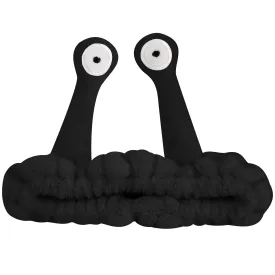 Jowmoy Cute black Snail Headband, to Wash Face for Women Makeup Shower Spa Headband