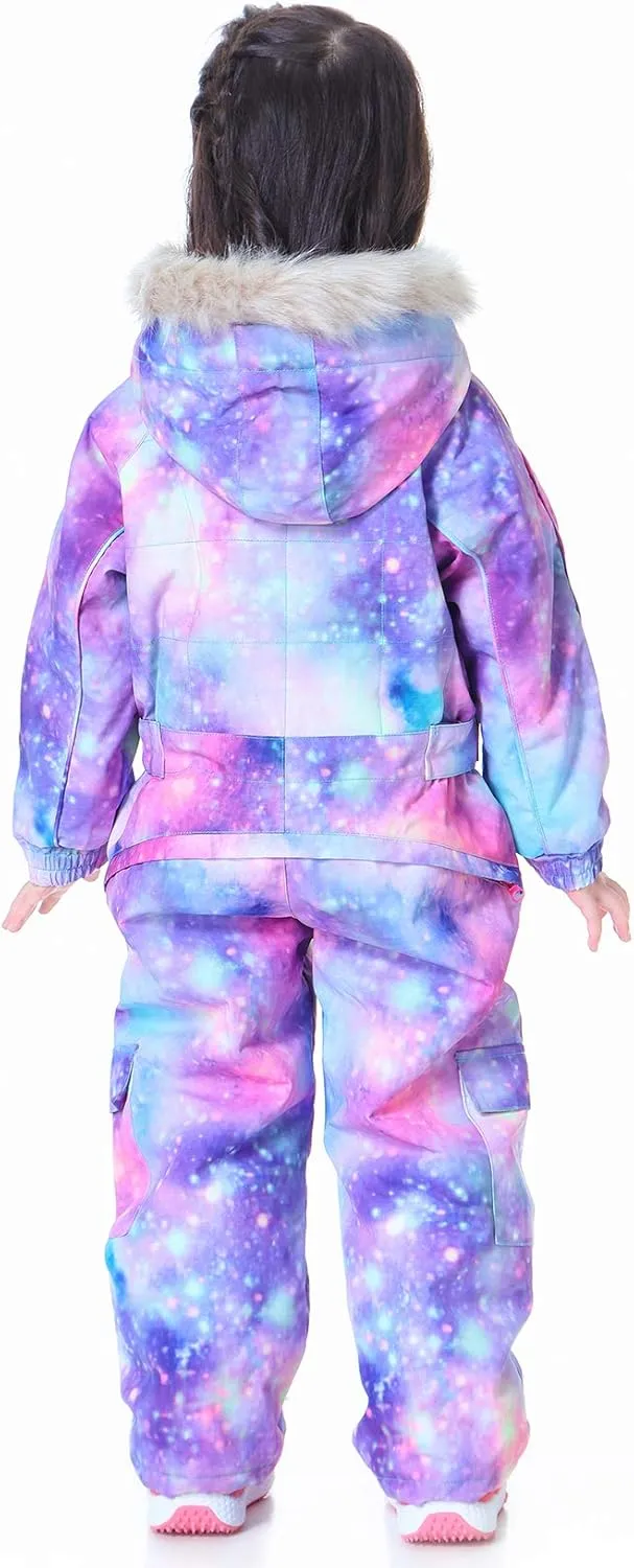 Kids Girls Boys Waterproof Colorful One Piece Snowsuits Coveralls Ski Suits Jackets Winter Jumpsuits