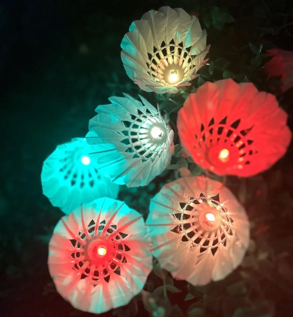 LED Badminton Birdies, LED Colourful Shuttlecock Dark Night Goose Feather Glow Birdies Lighting Outdoor Indoor Sport Activities