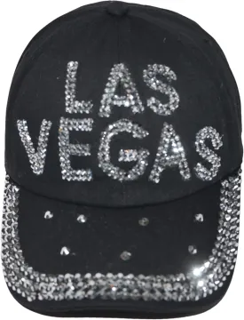 Popfizzy Bling Hat for Women and Girls, Fun Rhinestone Baseball Cap, Bejeweled Distressed Denim Hat, Bling Gifts for Women