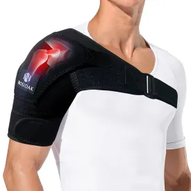 Shoulder Brace - Shoulder Compression Sleeve Immobilizer & Support Wrap for Torn Rotator Cuff, Glenoid Labrum Tear, Dislocated AC Joint, Tendonitis, Bursitis, Subluxation