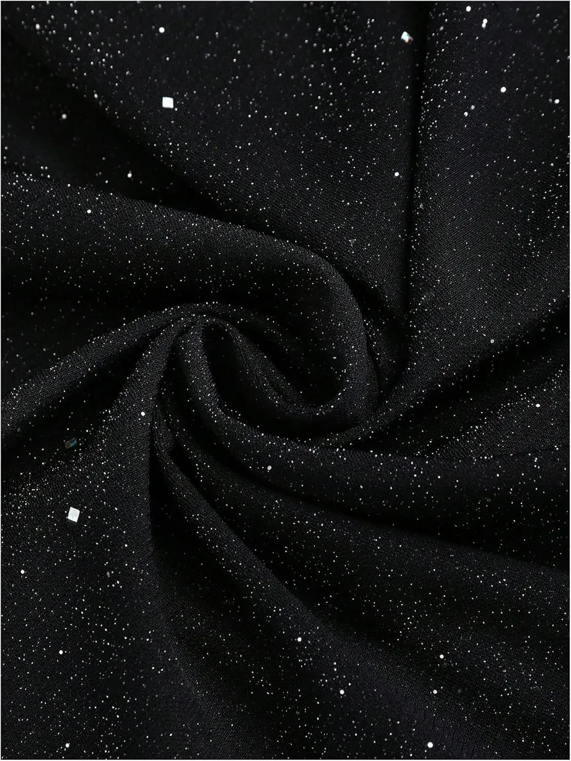 SOLY HUX Women's Halter Top Sparkly Sexy Backless Party Crop Tops Club Rave Festival Outfits Black