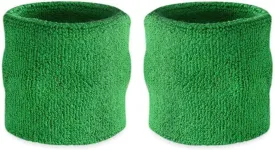 Suddora Wrist Sweatbands, Absorbent and Breathable Thick Cotton Bands for Working Out, Gymnastics, Basketball, Tennis, and Football, Multiuse Wristbands for Costumes and Cosplay
