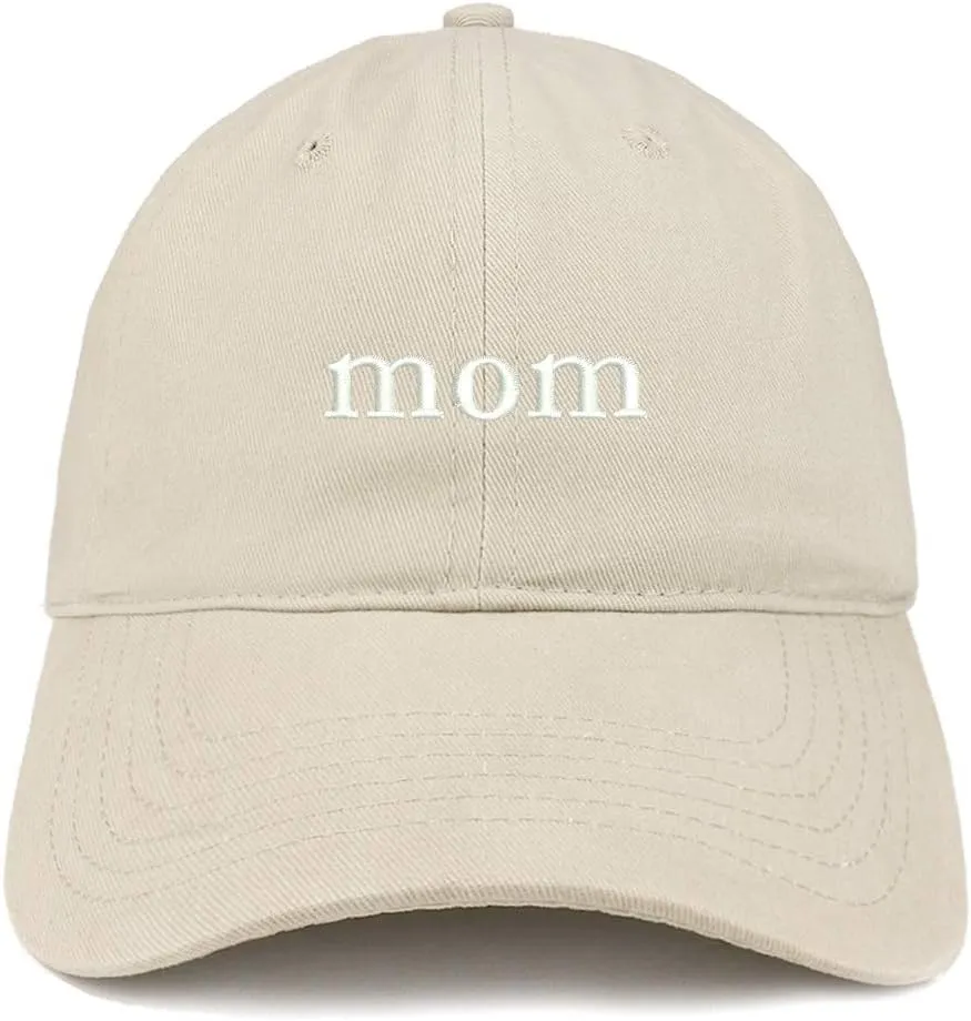 Trendy Apparel Shop Mom Embroidered Soft Low Profile Cotton Cap Dad Hat