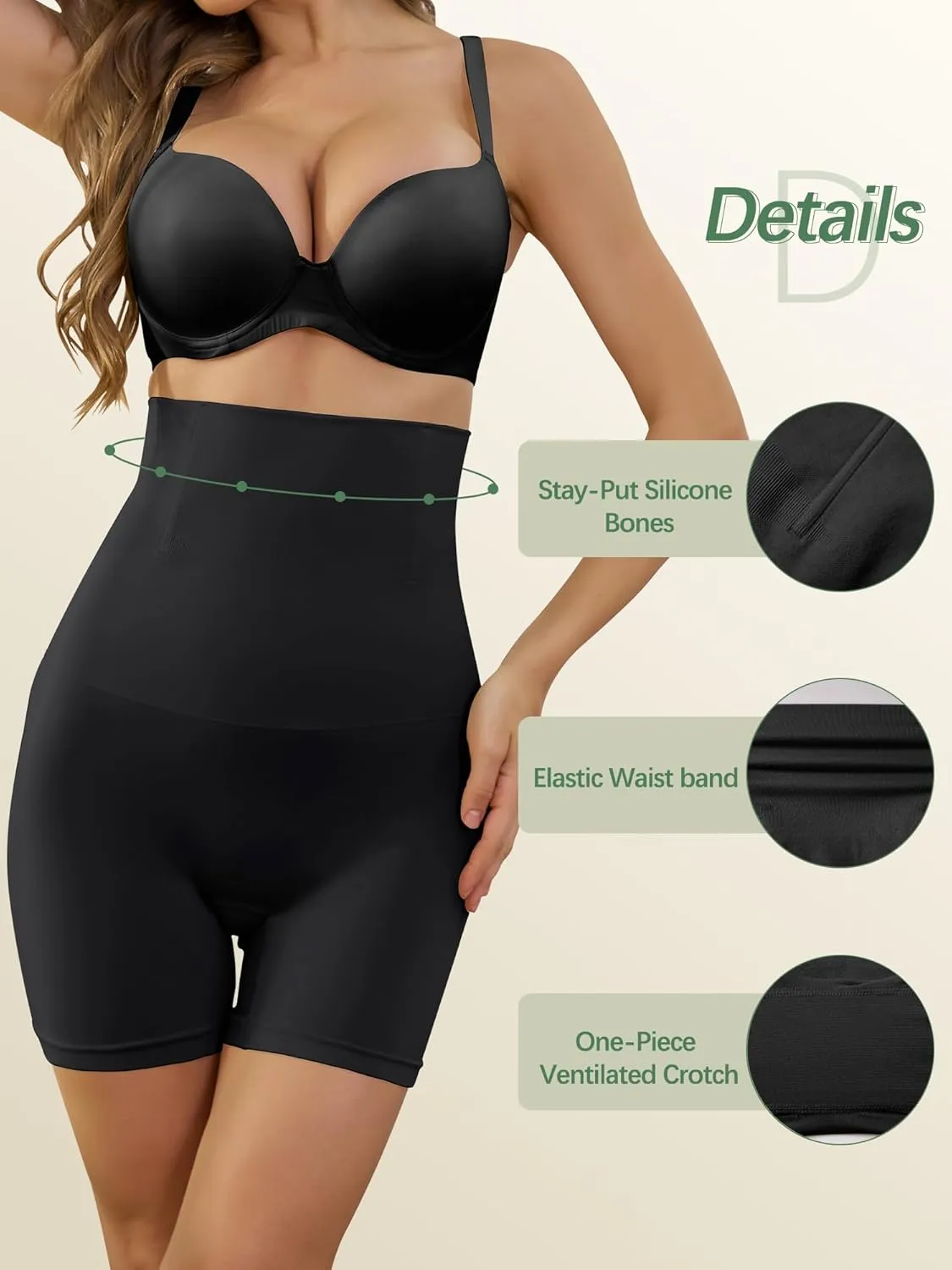 Tummy Control Shapewear Shorts High Waisted Body Shaper Seamless Shorts Butt Lifting Thigh Slimmer