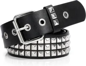 XZQTIVE Studded Belt Metal Punk Rock Rivet Belts for Women/Men Punk Leather Belt Gothic Belt Accessories for Jeans Pants